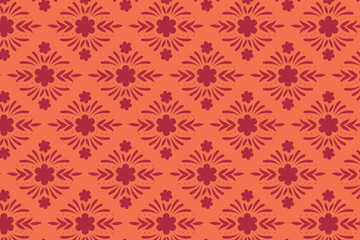 A retro pattern with seamless floral silhouettes. Vintage vector background for textile design, fabric printing, and wallpaper.