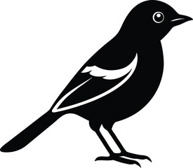 Obraz premium Eurasian Jay Silhouette Vector Art Illustration