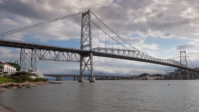 Florianopolis, Hercilio Luz suspension bridge.