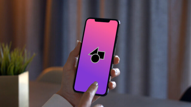 Mobile 1 Click &ndash; High Detail Smartphone Screen Presentation, Touch Swipe Scroll Tap Animation, Vertical App UI UX Interface Showcase Template