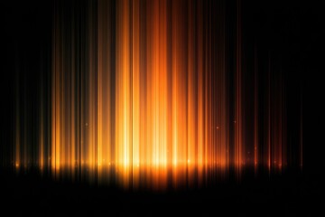Abstract Glowing Orange Light Rays on Dark Background.