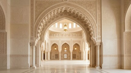 Fototapeta premium Luxury Islamic Palace Interior Arch