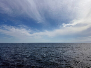 Fototapeta premium Endless ocean dark blue waters and sky.