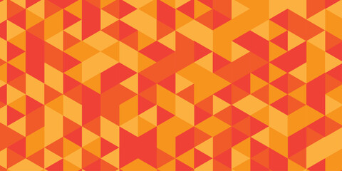 vector poly triangle texture geometric pattern triangular. Dark orange vector cover in polygonal style. Geometric camouflage seamless pattern. © coal digger