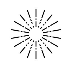 Obraz premium Black sunburst radial lines