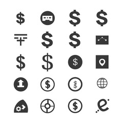 Obraz premium A Set of 18 Grey Icons Representing Various Business Concepts