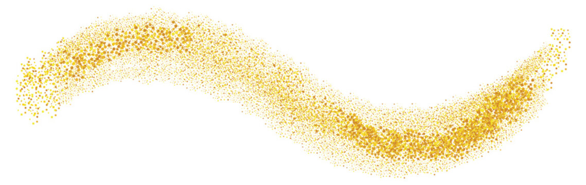 gold glitter swash shiny stroke shape