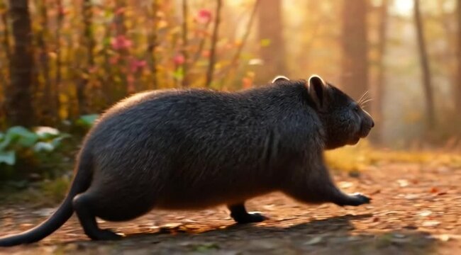 a wildlife and zoology concept featuring a close-up portrait of a wombat.