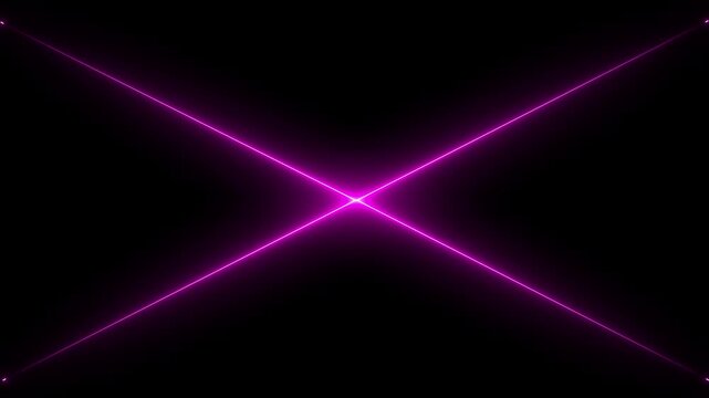neon pink cross icon animated on a black background.