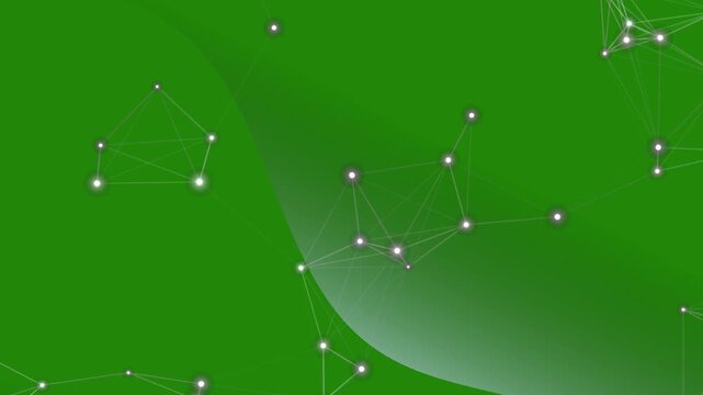 Ethereal constellation pattern on a green gradient background in a 4K resolution video motionvora