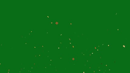 Colourful confetti party popper explosions on green screen background, colorful fireworks confetti blast realistic on transparent background overlay