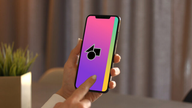 Mobile 2 Swipe Double &ndash; High Detail Smartphone Screen Presentation, Touch Swipe Scroll Tap Animation, Vertical App UI UX Interface Showcase Template