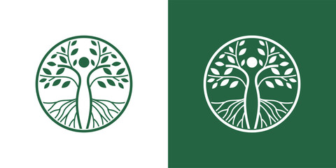 Tree of Life Logo Design Symbol of Growth and Harmony.