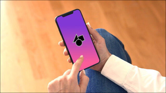 Mobile 11 Scroll Single &ndash; High Detail Smartphone Screen Presentation, Touch Swipe Scroll Tap Animation, Vertical App UI UX Interface Showcase Template