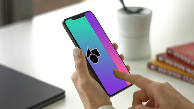 Mobile 13 Swipe Double &ndash; High Detail Smartphone Screen Presentation, Touch Swipe Scroll Tap Animation, Vertical App UI UX Interface Showcase Template