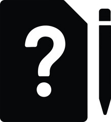 Business document question mark customer support icon