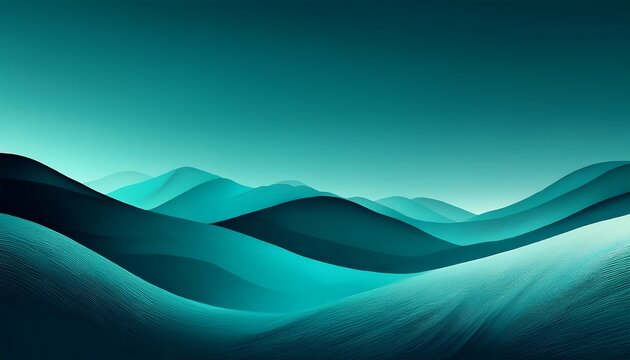 gradient of light teal to dark teal colors forming a landscape inspired abstract background suitable for ui design or editorial headers