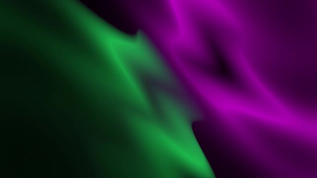 Abstract neon green and purple wavy zigzag gradient motion graphics background