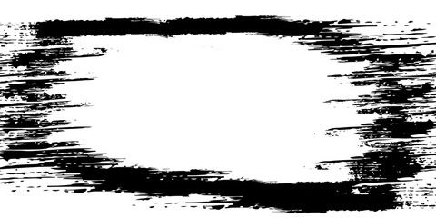 black brushed painting blank space banner label artistic grunge graphic element abstract background