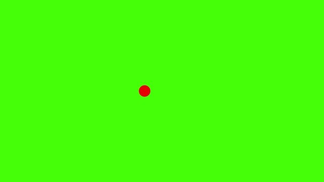 Animation loading bar 3 dots looping progress icon on green background Loading is indicated by a dot 4k video, screen, sign, type, upload motion animation on green background