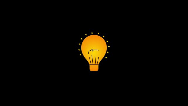 electric lamp light flashing animation.