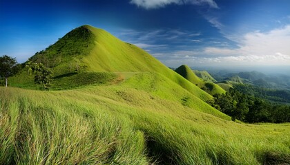 bald mountain grass mountain is called khao hua lon or phu khao ya by the locals of ranong thailand