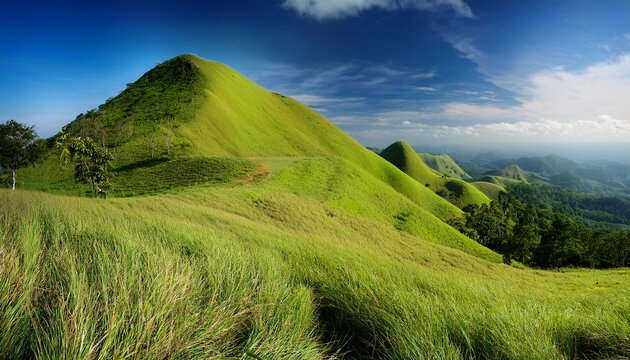 bald mountain grass mountain is called khao hua lon or phu khao ya by the locals of ranong thailand