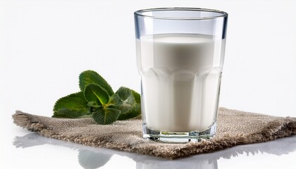 glass of milk isolated