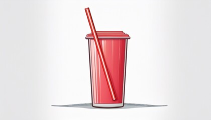 drinking straw isolated on white