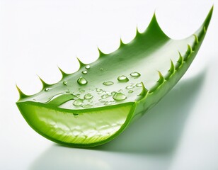 aloe vera slice isolated on white background background