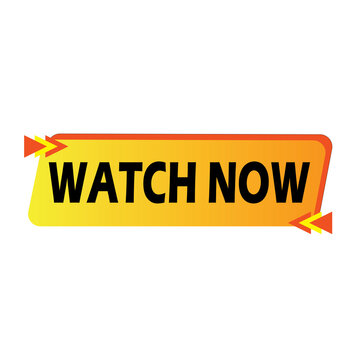 Watch Now Yellow gradient Sticer Button &ndash; Watch Now Call to Action Web Button PNG transparent  Background