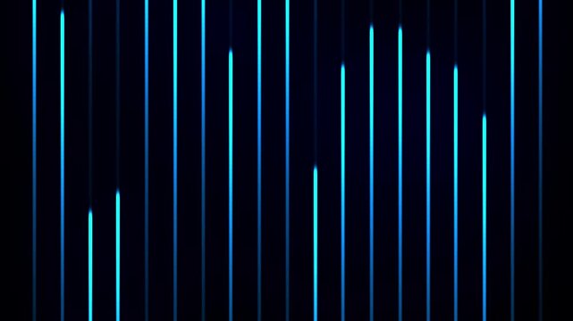 blue glowing Light neon laser line abstract motion digital data arrow growing up particles flying upward background