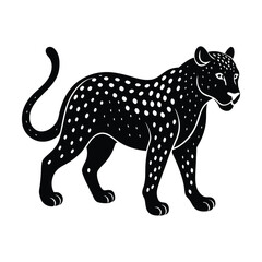 Fototapeta premium Black leopard vector illustration