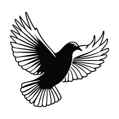 Obraz premium Black bird icon vector