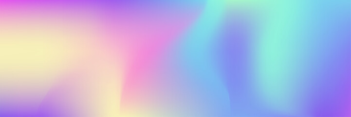 Hologram Gradient. Holographic Background. Bright Foil. Hipster Flyer. Violet Retro Texture. Neon Gasoline Illustration. Pearlescent Texture. Soft Vector. Blue Hologram Gradient © Holo Art