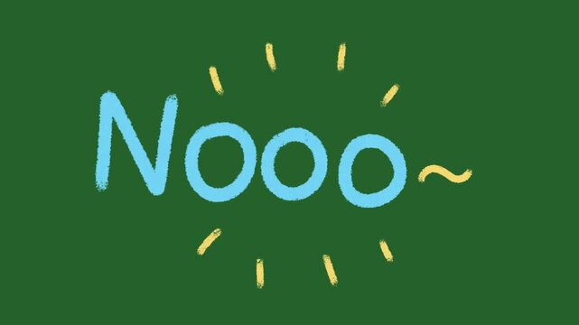 Hand-Drawn No Text Animation with Negative Vibe | Disagree 2D Animation hand drawn | Playful Rejection Text animated asset on green screen