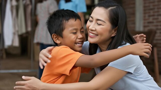 Volunteers And Social Support Children