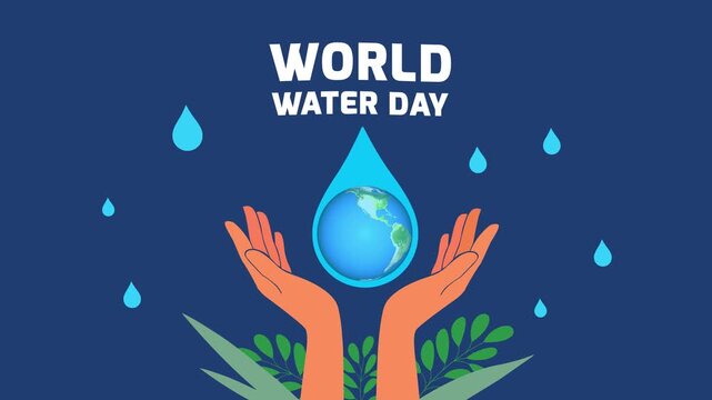 World Water Day Concept video 4k. Motion Design for world water day