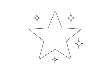 Obraz premium Outline of a star with sparkles creating a festive and whimsical feel for design or creative projects