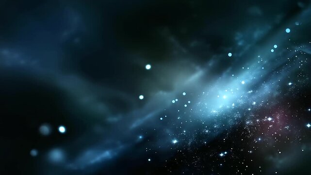 Celestial wonder vast expanse of dark sky, defocused stars twinkling in starry night, infinite astronomy, cosmic majesty, universal beauty, astronomical perspective, with copy
