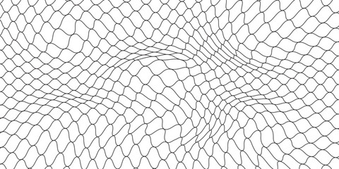 Curved net pattern. The net design is very well designed and suitable for sports equipment or apparel such as soccer goals, volleyball nets, basketball hoops, hockey nets and athletic equipment. © ahmad