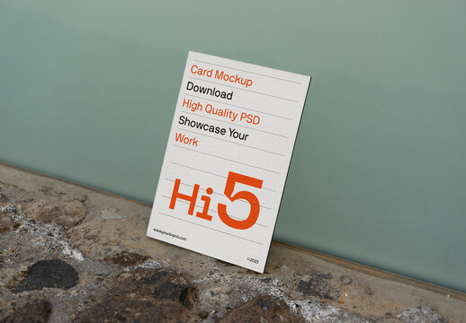 Card based on Wall Mockup