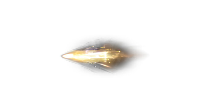 Gun flash. Realistic muzzle flash and shotgun fire and smoke
