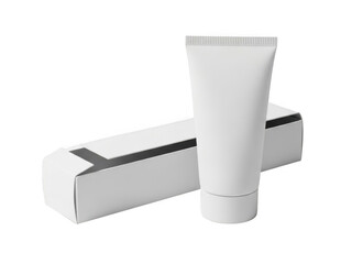 A white tube of cream and its packaging box