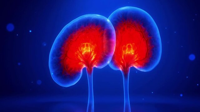 A detailed illustration of the human kidneys showcasing their internal structure and function