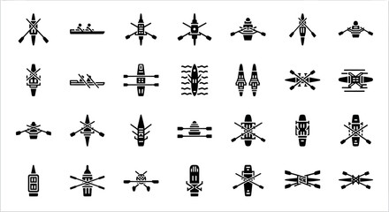 Collection of various insect silhouettes displayed in a grid pattern on a plain white background from a direct viewpoint © John
