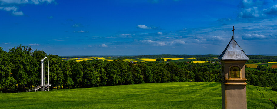 panoramic view of the area from Mount St. Anne, 407 meters above sea level. Poland