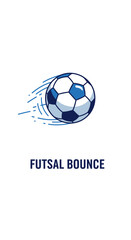 Obraz premium Dynamic Football Illustration: A Modern Graphic Depiction Of Futsal Sport In Motion