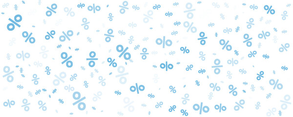 White sale banner with percent signs. Vector paper illustration. © ADAM