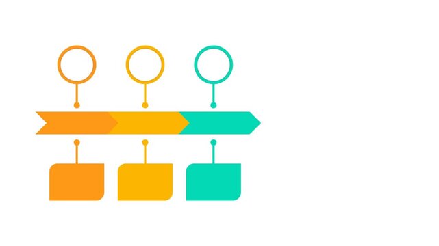 Animated Business Timeline Roadmap Infographic for Project Management and Strategic Planning